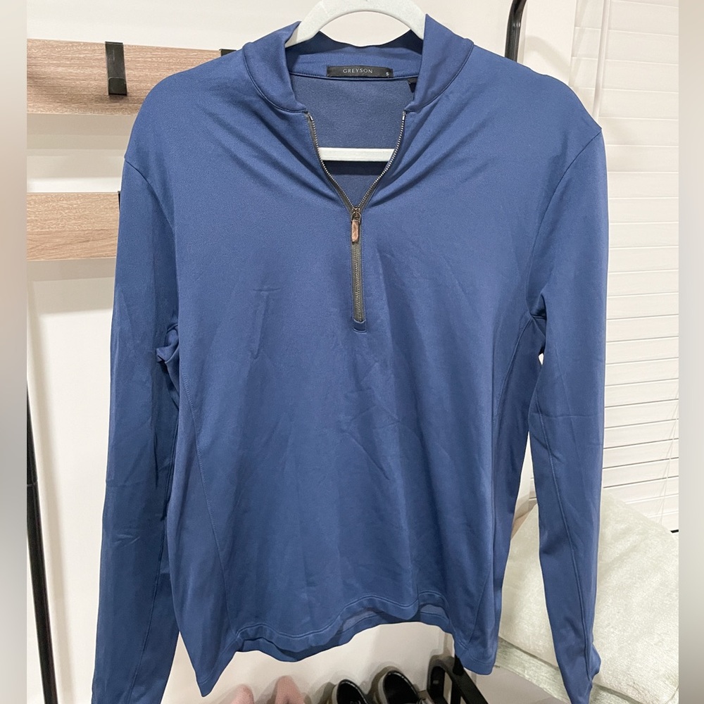 Greyson Men’s Blue Quarter-Zip Pullover Size Small